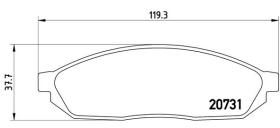 BREMBO P59007 - PASTILLA DE FRENO