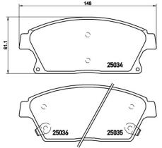 BREMBO P59077 - PASTILLA DE FRENO