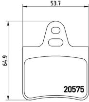 BREMBO P61062 - PASTILLA DE FRENO