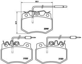 BREMBO P61031 - PASTILLA DE FRENO