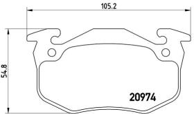 BREMBO P61032 - PASTILLA DE FRENO