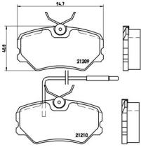 BREMBO P61035 - PASTILLA DE FRENO