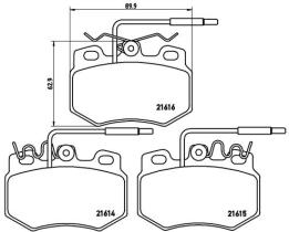 BREMBO P61041 - PASTILLA DE FRENO