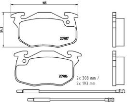 BREMBO P61044 - PASTILLA DE FRENO