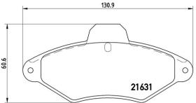 BREMBO P61052 - PASTILLA DE FRENO