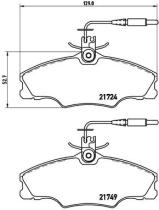 BREMBO P61056 - PASTILLA DE FRENO