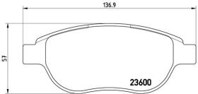 BREMBO P61068 - PASTILLA DE FRENO