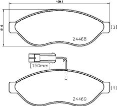 BREMBO P61090 - PASTILLA FRENO TURISMO