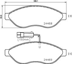 BREMBO P61092 - PASTILLA FRENO TURISMO