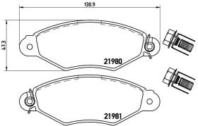 BREMBO P61098 - PASTILLA DE FRENO