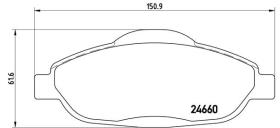 BREMBO P61101 - PASTILLA DE FRENO