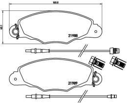 BREMBO P61102 - PASTILLA DE FRENO