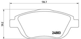 BREMBO P61103 - PASTILLA DE FRENO