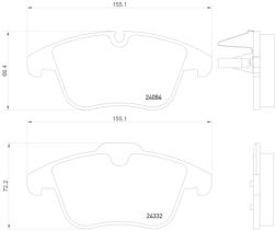 BREMBO P61106 - PASTILLA DE FRENO