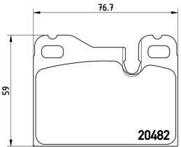 BREMBO P65003 - PASTILLA DE FRENO