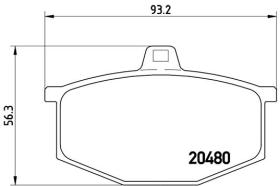 BREMBO P68005 - PASTILLA DE FRENO