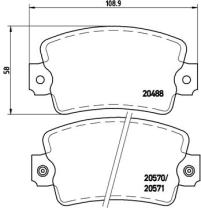 BREMBO P68007 - PASTILLA DE FRENO