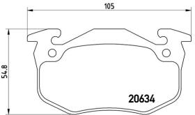 BREMBO P68020 - PASTILLA DE FRENO