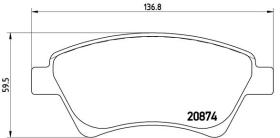 BREMBO P68034 - PASTILLA DE FRENO