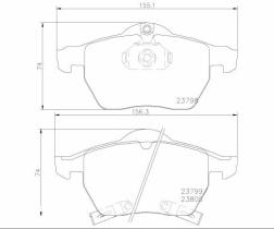 BREMBO P71007 - PASTILLA DE FRENO