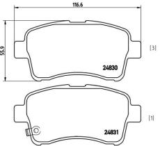 BREMBO P79021 - PASTILLA DE FRENO