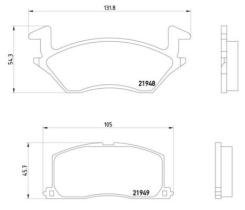 BREMBO P83022 - PASTILLA TURISMO