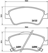 BREMBO P83079 - PASTILLA DE FRENO