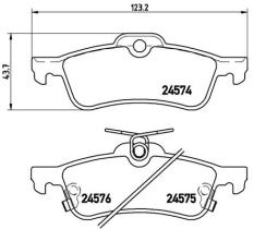 BREMBO P83087 - PASTILLA DE FRENO