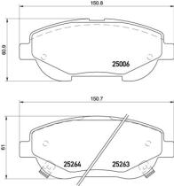 BREMBO P83148 - PASTILLA DE FRENO