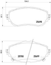 BREMBO P83150 - PASTILLA DE FRENO