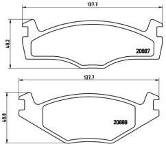 BREMBO P85005 - PASTILLA DE FRENO