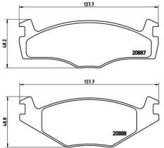 BREMBO P85024 - PASTILLA DE FRENO