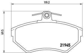 BREMBO P85032 - PASTILLA DE FRENO