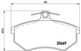 BREMBO P85092 - PASTILLA DE FRENO