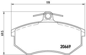 BREMBO P85093 - PASTILLA DE FRENO