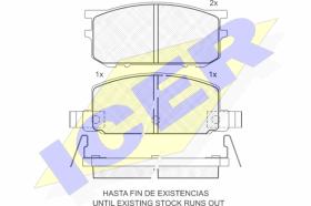 ICER 180308 - PASTILLAS DE FRENO