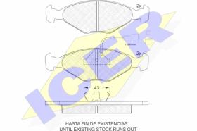 ICER 180332 - PASTILLAS DE FRENO