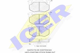 ICER 180375 - PASTILLAS DE FRENO