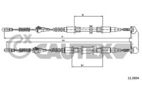 CAUTEX 480022 - MANDO FRENO TRASERO