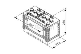 BOSCH 0092T30370 - BATERIA 12 V 110AH 680A +0 347X173X