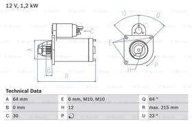 BOSCH 0986025180 - MOTOR DE ARRANQUE