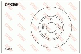 TRW DF8056 - JGO DISCOS DE FRENO