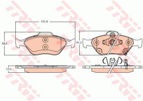 TRW GDB3625 - PASTILLAS DE FRENO