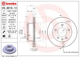 BREMBO 09961814 - DISCO DE FRENO