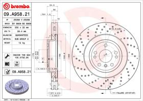 BREMBO 09A95821 - DISCO DE FRENO