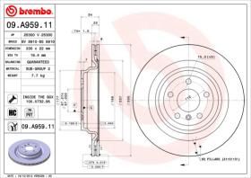 BREMBO 09A95911 - DISCO DE FRENO