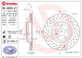 BREMBO 09A95921 - DISCO DE FRENO