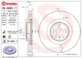 BREMBO 09A96011 - DISCO DE FRENO