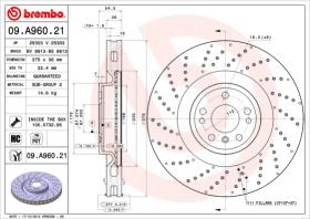 BREMBO 09A96021 - DISCO DE FRENO