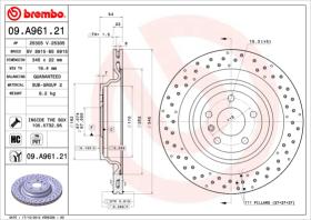 BREMBO 09A96121 - DISCO DE FRENO